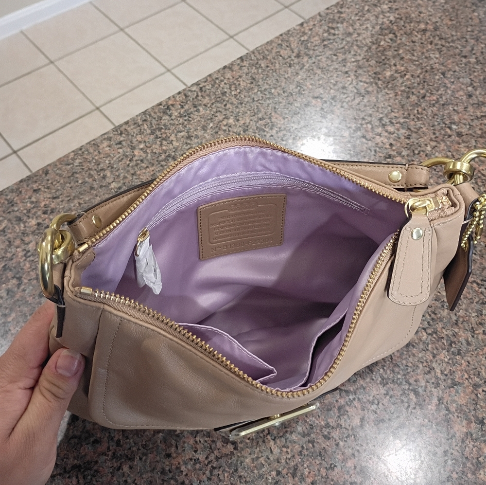 Coach Kirsten tan med leather shoulder bag - Picture 8 of 17